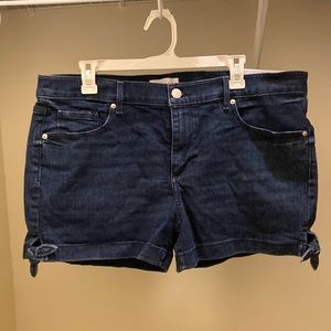 LOFT Dark Blue Jean Shorts Size 32/14